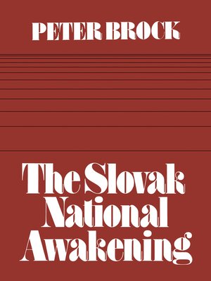 cover image of The Slovak National Awakening